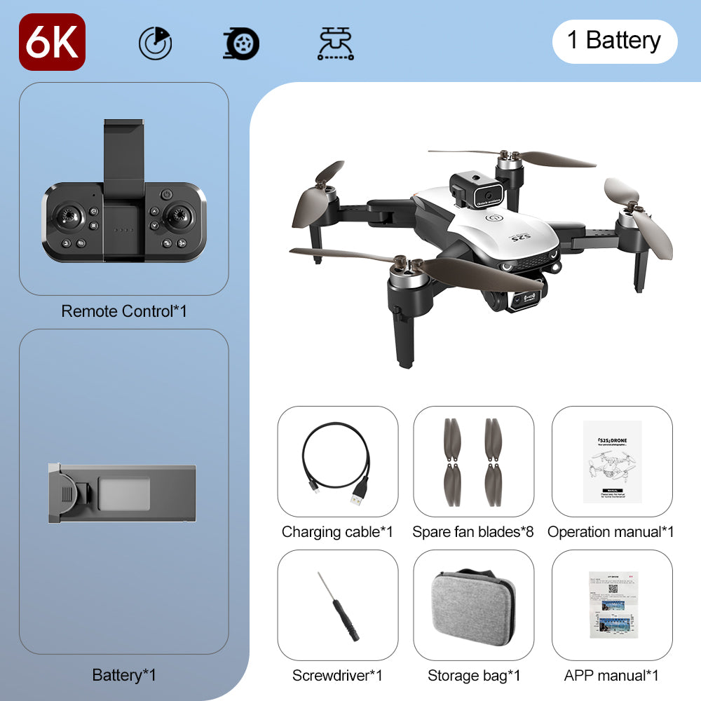 LS-S2S Quadcopter Foldable, HD Dual Camera, 1-axis-gimbal, 720p, Brushless Motor, Brushed Motor, 5G Wi-Fi
