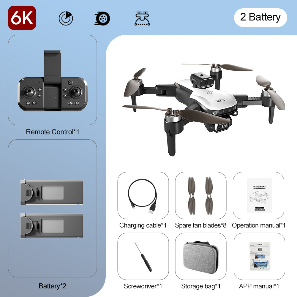 LS-S2S Quadcopter Foldable, HD Dual Camera, 1-axis-gimbal, 720p, Brushless Motor, Brushed Motor, 5G Wi-Fi